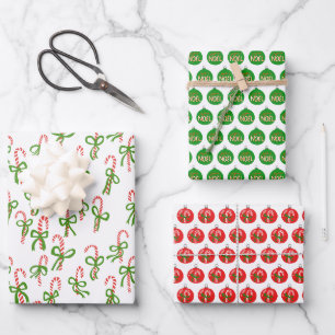 Feuille De Papier Cadeau Candycane Noël Ornements Noël Noël Noël Noël