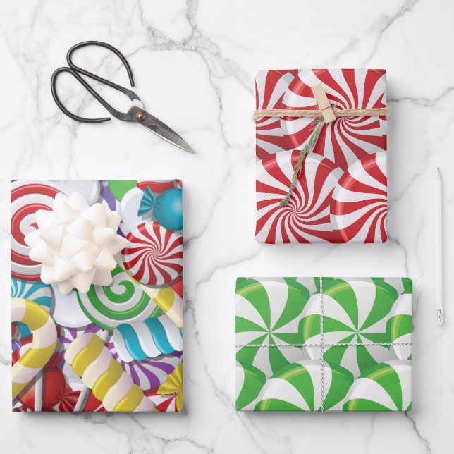 Feuille De Papier Cadeau Candyland Combo 1 (Recto)