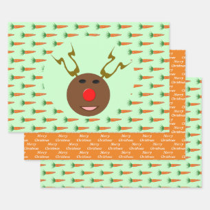 Feuille De Papier Cadeau Carotte sur mesure pour les rennes de Noël