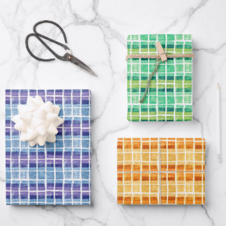 Feuille De Papier Cadeau Carrés bloqués