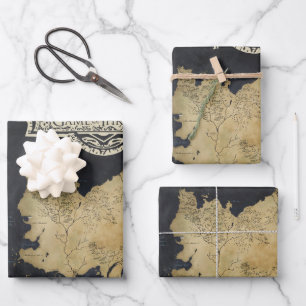 Feuille De Papier Cadeau Carte de Westeros