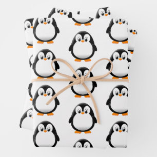 Feuille De Papier Cadeau Carton de mignonne pingouin