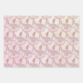 Feuille De Papier Cadeau Casse-noisette Soldat Sugar Plum Fée Noël