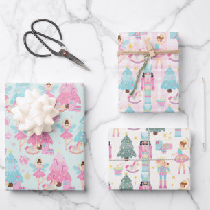 Feuille De Papier Cadeau Casse-noix rose mignonne Ballerinas