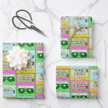 Cassettes de musique néon colorée
