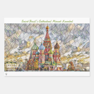 Feuille De Papier Cadeau Cathédrale Saint-Basile Mirsat Karabel Enveloppeme