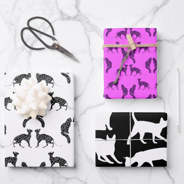 Feuille De Papier Cadeau Cats (Recto)