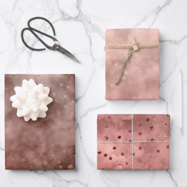 Feuille De Papier Cadeau Cauchemar Nuage Rose Gold (Recto)