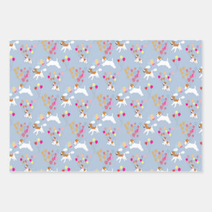 Feuille De Papier Cadeau Célébration du Terrier Fil Fox Papiers d'enveloppe