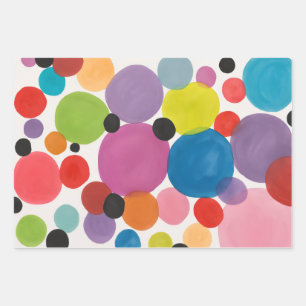 Feuille De Papier Cadeau Cercles artistiques Abstraits