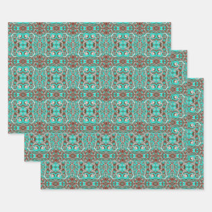 Feuille De Papier Cadeau Cercles célestes circulaires concentrés