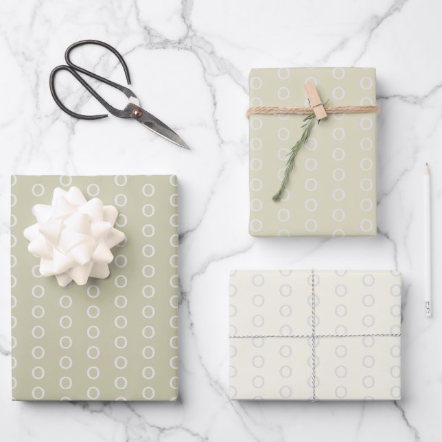 Feuille De Papier Cadeau Cercles subtils (Recto)