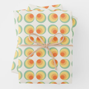 Feuille De Papier Cadeau Cercles vintages motif