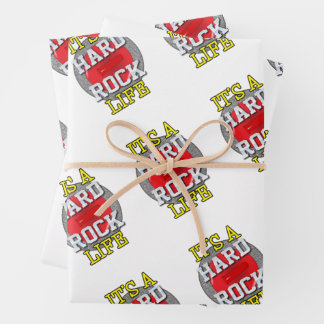 Feuille De Papier Cadeau 'C'est une vie de rock dur' - Style A
