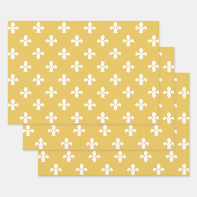 Feuille De Papier Cadeau Chalet Sud Fleur de Lys (Lot)