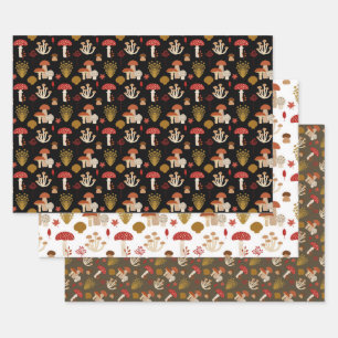 FEUILLE DE PAPIER CADEAU CHAMBRES MUSHROOMS ET MAGASIN