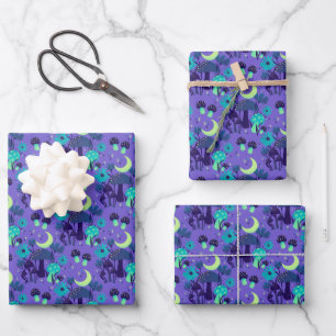 Feuille De Papier Cadeau champignons et fleurs - Bleuet pourpre