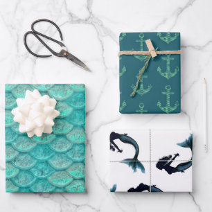 Feuille De Papier Cadeau Chanson de Mermaid