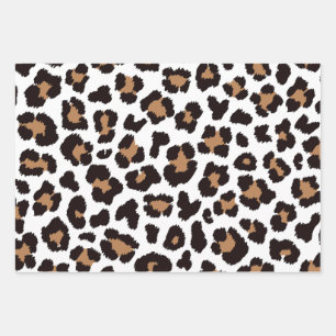 Feuille De Papier Cadeau Charmant Élégante Léopards Motifs naturels