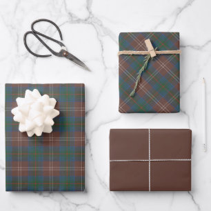 Feuille De Papier Cadeau Chasse Chisholm Ancien Tartan écossais