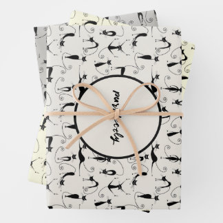Feuille De Papier Cadeau Chat Purr-parfaitement personnalisable