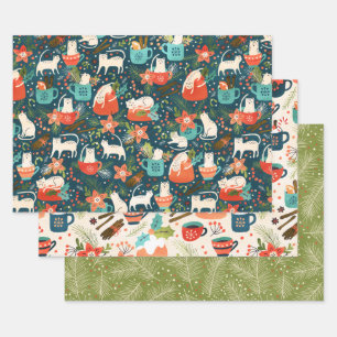 Feuille De Papier Cadeau Chatons épicés
