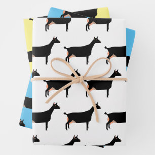 Feuille De Papier Cadeau Chèvre laitière noire