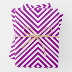 Feuille De Papier Cadeau Chevron Diamond Violet
