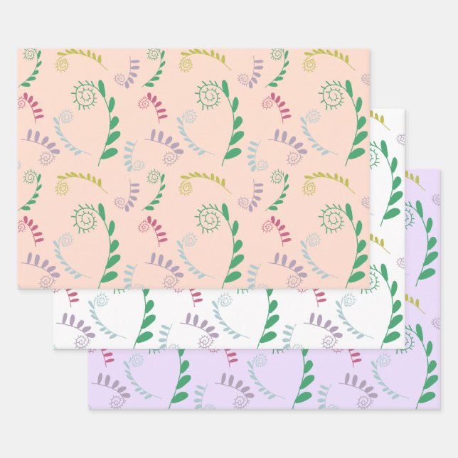 Feuille De Papier Cadeau Chic Mimosa Leaves Gift (Lot)