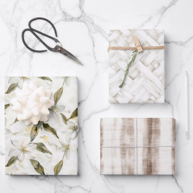 Feuille De Papier Cadeau Chic sicilien Citrons d'été Mariage floral (Recto)