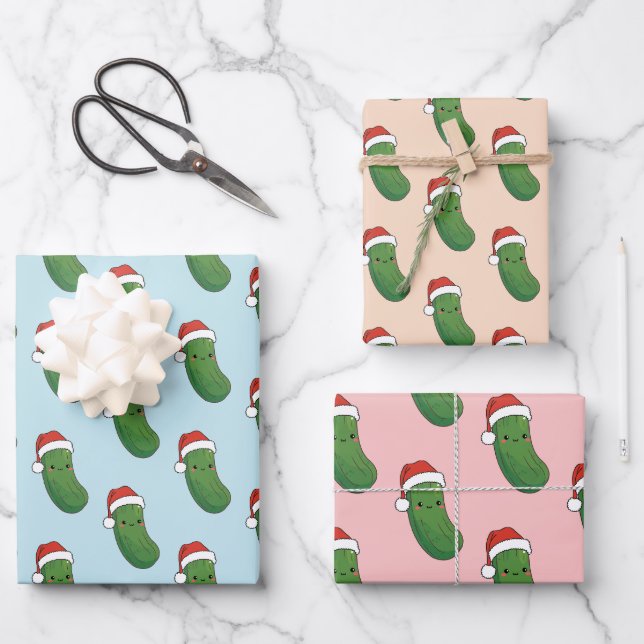 Feuille De Papier Cadeau Chicket de Noël (Recto)