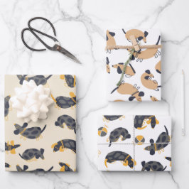 Feuille De Papier Cadeau Chiens Dachshund Silly