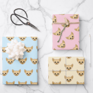 Feuille De Papier Cadeau Chihuahua Face