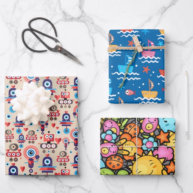 Feuille De Papier Cadeau Children's (Recto)