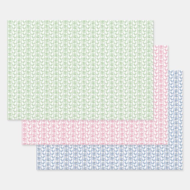 Feuille De Papier Cadeau Chinchilla Chintz (Lot)