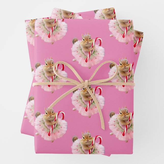 Feuille De Papier Cadeau Chipmunk Plum Fairy (En situation)