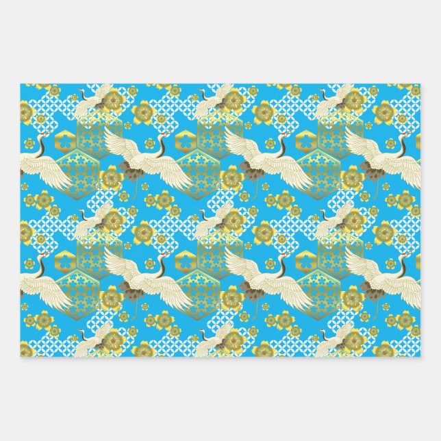 Feuille De Papier Cadeau Chiyogami Yuzen Washi Style motif (Devant)