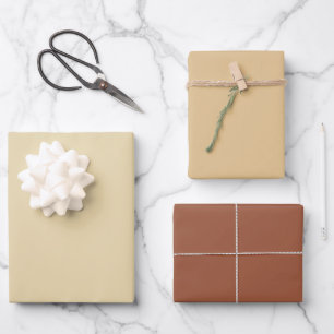 Feuille De Papier Cadeau Chocolat Brut Graine d'Oiseau Brun Teintes 3 Tons