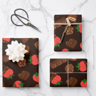 Feuille De Papier Cadeau Chocolats Bonbons Anniversaire
