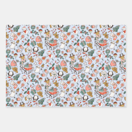 Feuille De Papier Cadeau Christmas Ditsy Doodles 