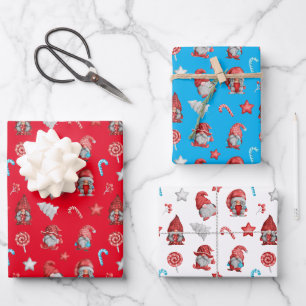Feuille De Papier Cadeau Christmas Gnomes