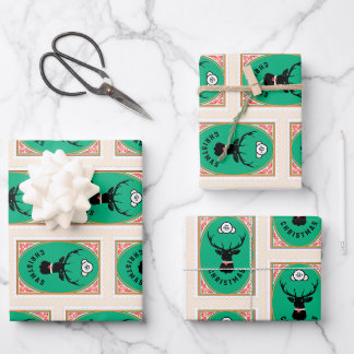 Feuille De Papier Cadeau Christmas Reindeer 