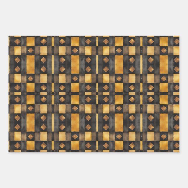 Feuille De Papier Cadeau Christmas Retro Vinage Style (Devant 3)