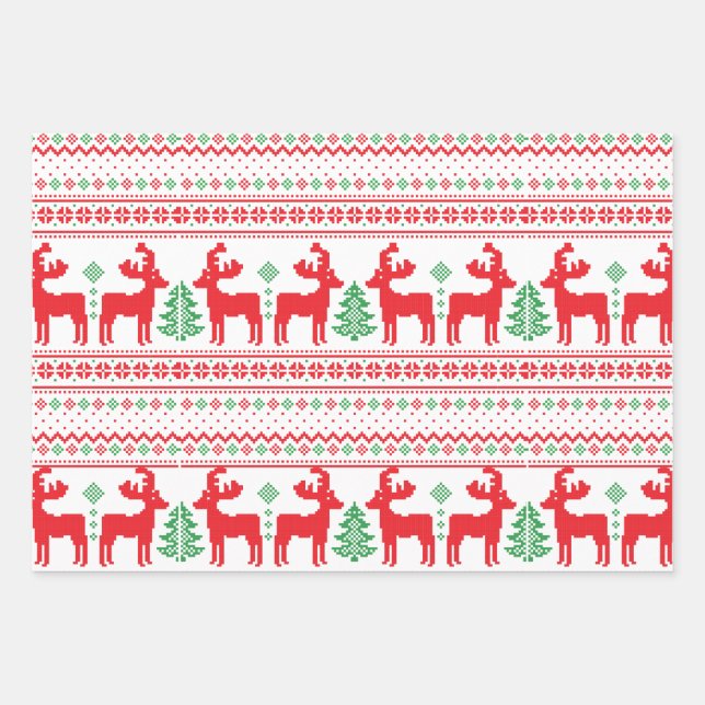 Feuille De Papier Cadeau Christmas Sweater (Devant)