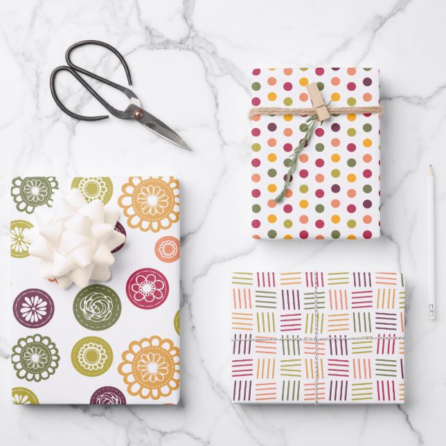 Feuille De Papier Cadeau Christmas Trio -  (Recto)