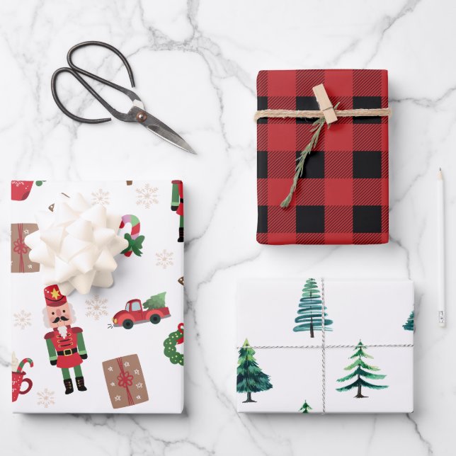 Feuille De Papier Cadeau Christmas Wrapping Paper Sheets (Recto)