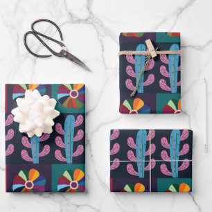 Feuille De Papier Cadeau Cinco De Mayo Motif mexicain d'art