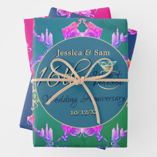 Feuille De Papier Cadeau Cire 16e Mariage, Fleur Statice