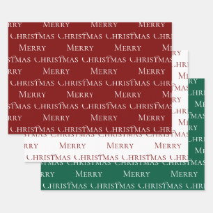 Feuille De Papier Cadeau Citation Green Red Joyeux Noël