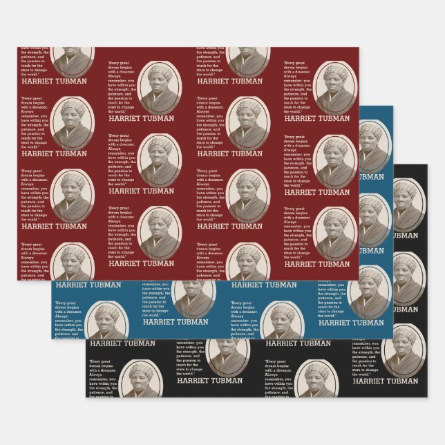Feuille De Papier Cadeau Citation Inspirationnelle personnalisable HARRIET  (Lot)
